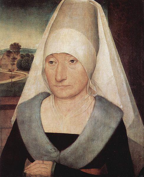 Hans Memling Portrait of an old woman.